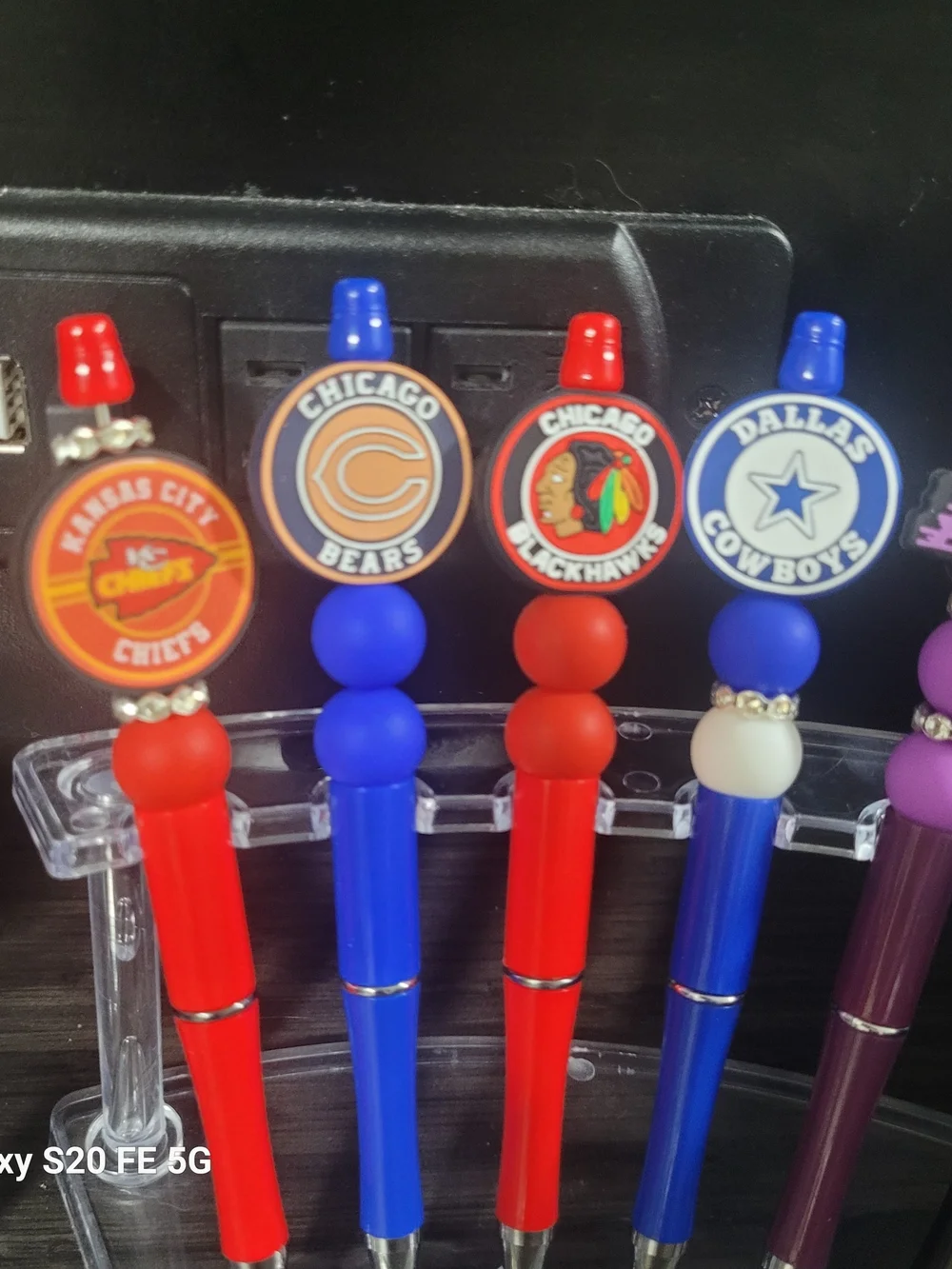 Handmade Team Logo Beaded Pens